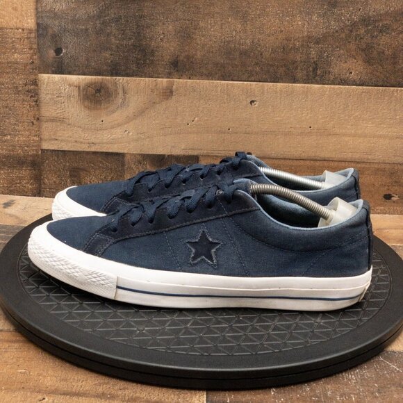CONVERSE ONE STAR LUNARLON MENS ATHLETIC SHOES NAVY BLUE DENIM LOW SIZE 11 - Picture 5 of 9